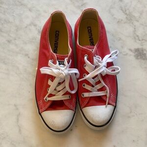 Coral Converse sneakers